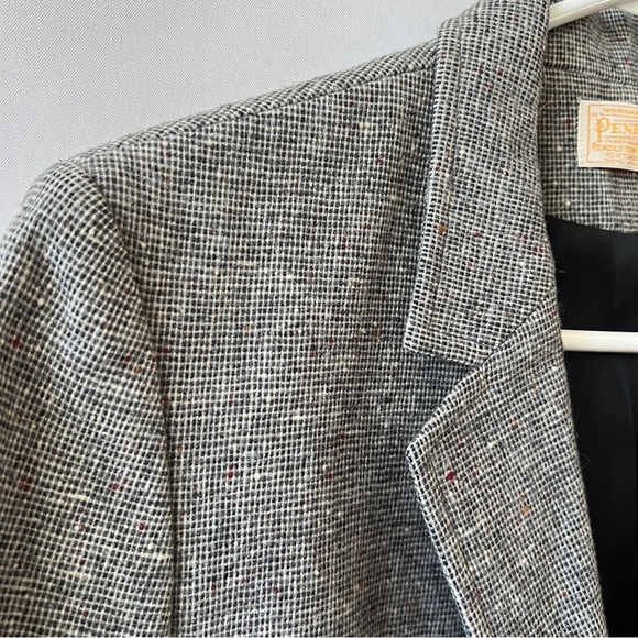 PENDLETON BLAZER VIRGIN WOOL VINTAGE 2 BUTTON TWEED CORPCORE LIGHT ACADEMIA 10 - Picture 5 of 9